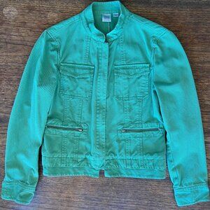 CITY DKNY Women's Jacket Green cotton